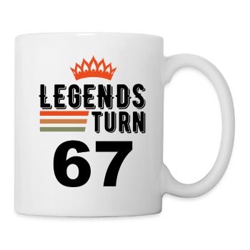 67 anniversaire, les légendes ont 67 ans - Mug blanc - blanc - Droite