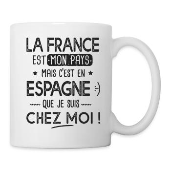 Espagne c est chez moi Humour franco espagnol - Mug blanc - blanc - Droite