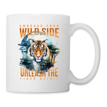 Tiger, Tiger Head, Big Cat, Predator, Strong, Power - Mug - white - Right