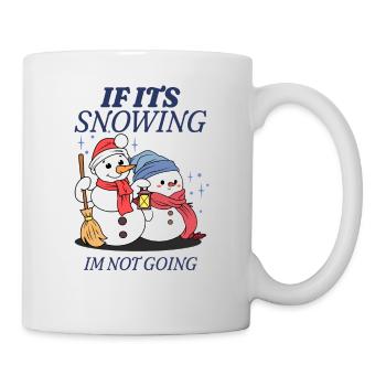 S’il neige, je n’y vais pas - Mug blanc - blanc - Droite