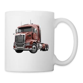 Amerikanische Sattelzugmaschine - Tasse - Weiß - Rechts