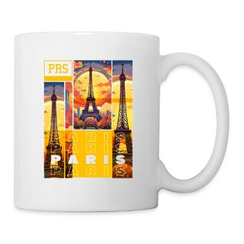 Paris, Tour Eiffel, France, Ville, Horizon, Art - Mug blanc - blanc - Droite