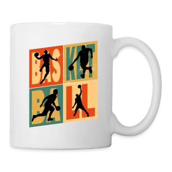 Basket-ball Basket-ball joueur Fan Vintage rétro - Mug blanc - blanc - Droite