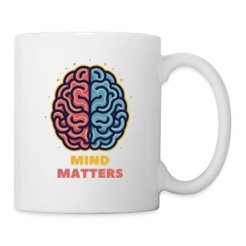 L’ compte - Illustration du cerveau - Mug blanc - blanc - Droite