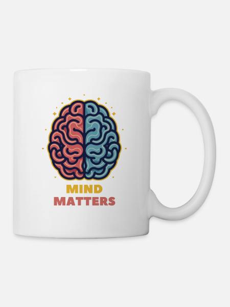 Mind Matters - Brain Illustration - Mug - white