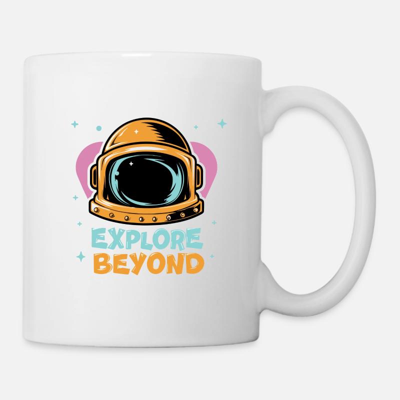 Astronaute de l’espace - Explorez au-delà - Mug blanc - blanc