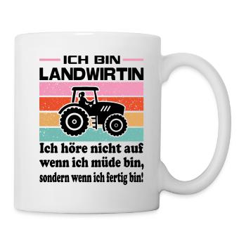 Bäuerin Protest Landwirtin Schnauze voll - Tasse - Weiß - Rechts