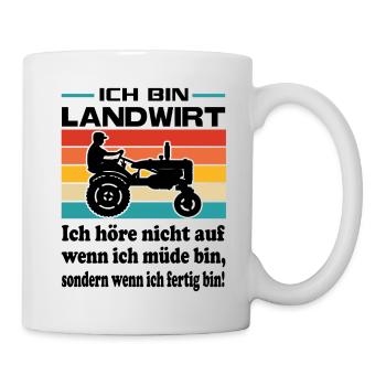 Bauern Protest Landwirt Schnauze voll - Tasse - Weiß - Rechts