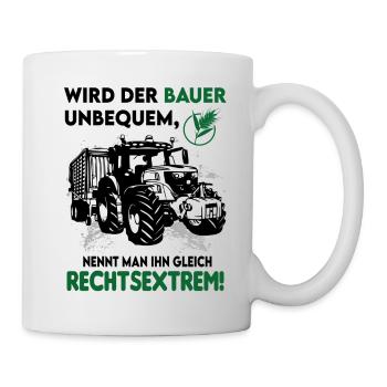 Bauern Proteste Demostration Politik Rechtsextrem - Tasse - Weiß - Rechts