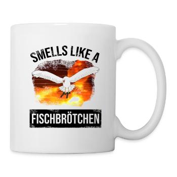 Seagull Hunting Fish Roll - seagull north german moin - Mug - white - Right