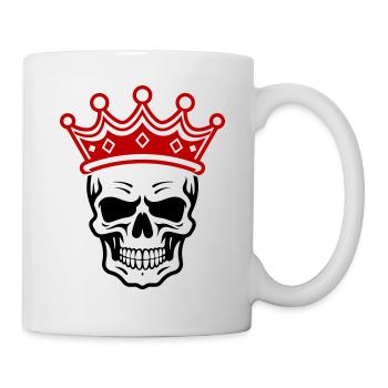 Couronne de Roi Crâne - Mug blanc - blanc - Droite