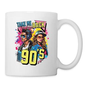 90s 90s Music Colorful Party Carnival Costume - Mug - white - Right