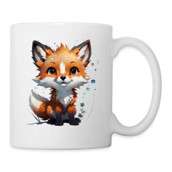 Kleiner süßer Fuchs - Tasse - Weiß - Rechts