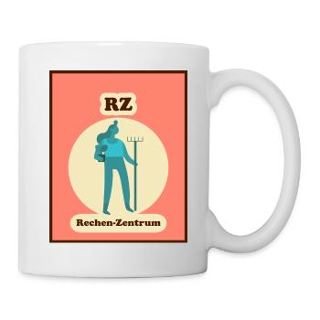 Wortspiel: Rechenzentrum: Ordnung muss sein! - Tasse - Weiß - Rechts