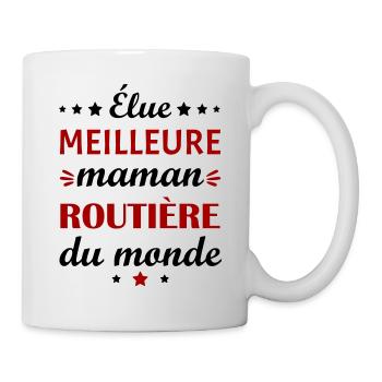 Élue meilleure maman routière, fête des mères - Mug blanc - blanc - Droite