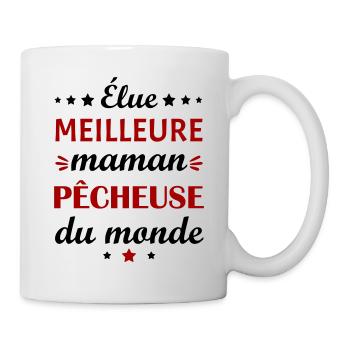 Élue meilleure maman pêcheuse, fête des mères - Mug blanc - blanc - Droite
