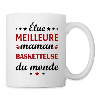 Élue meilleure maman basketteuse, fête des mères - Mug blanc - blanc - Droite
