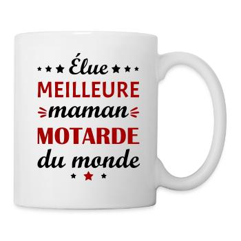 Élue meilleure maman motarde, fête des mères - Mug blanc - blanc - Droite