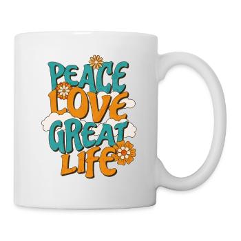 Peace Love Great Life - Mug - white - Right