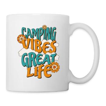 Camping Vibes Great Life - Mug blanc - blanc - Droite