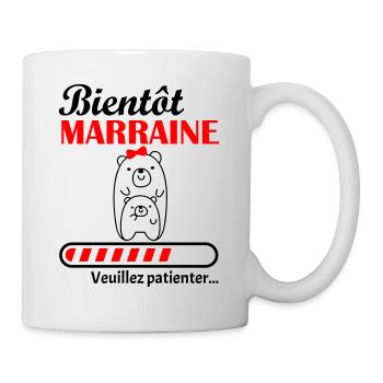 Bientôt Marraine, annonce grossesse - Mug blanc - blanc - Droite