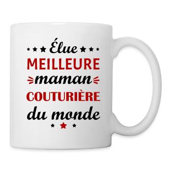 Élue meilleure maman couturière, fête des mères - Mug blanc - blanc - Droite