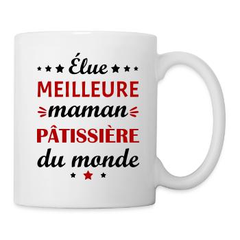Élue meilleure maman pâtissière, fête des mères - Mug blanc - blanc - Droite