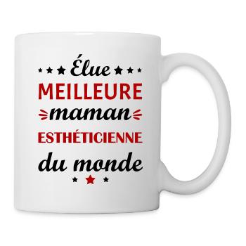 Élue meilleure maman esthéticienne, fête des mères - Mug blanc - blanc - Droite
