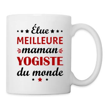 Élue meilleure maman yogiste, fête des mères - Mug blanc - blanc - Droite