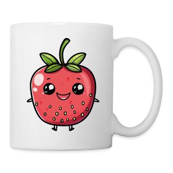 Fraise - Mug blanc - blanc - Droite