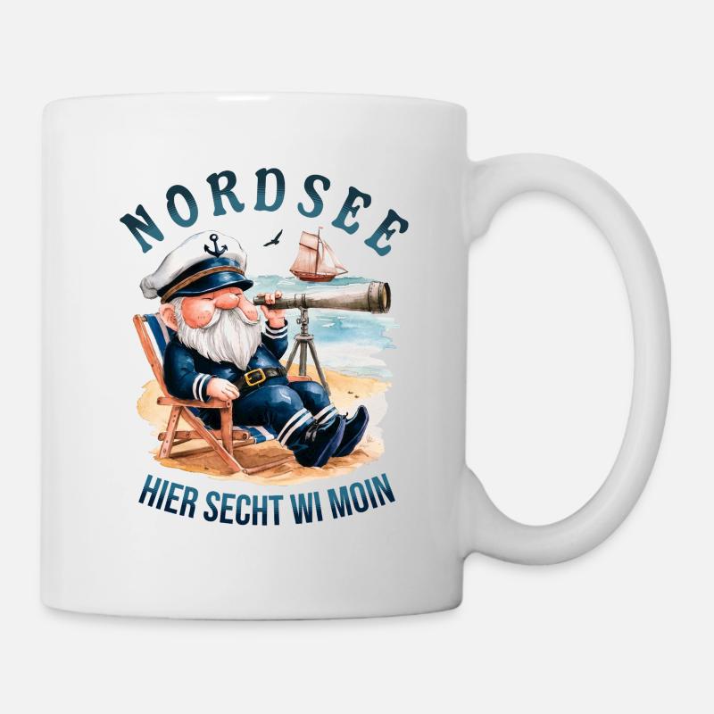 Hier sagen wir MOIN - Nordsee - Tasse - Weiß