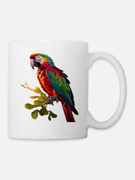 Papagei - Tasse - Weiß