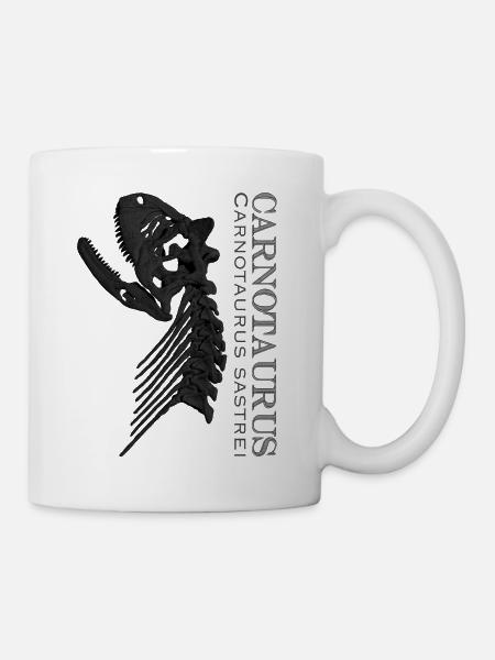 Carnotaurus Skull black - Mug - white
