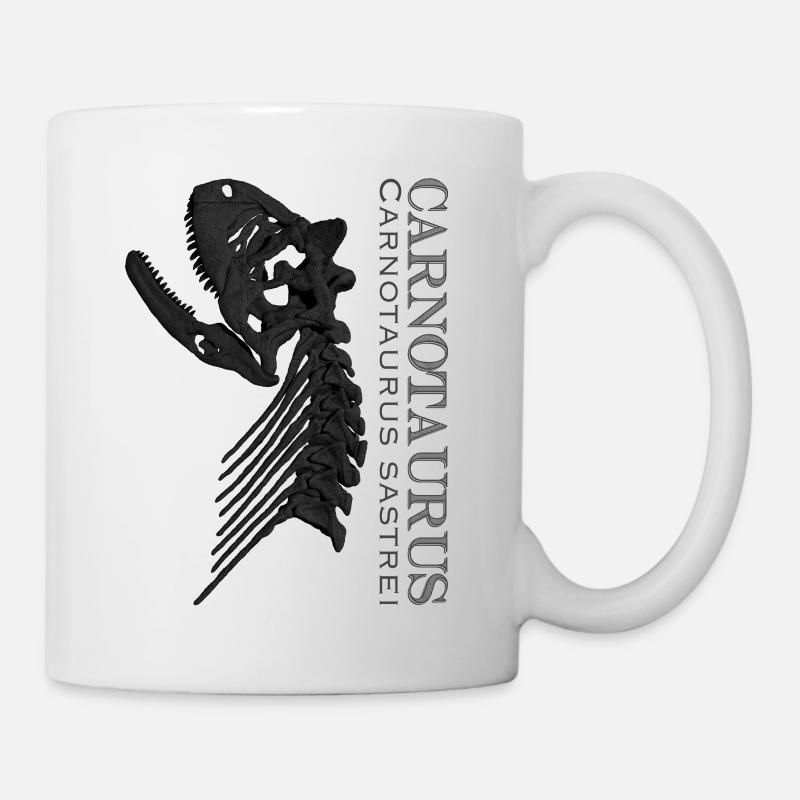 Crâne de Carnotaurus noir - Mug blanc - blanc