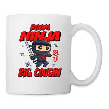 Boom Ninja Big Cousin Ninja announcement - Tasse - Weiß - Rechts