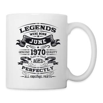 55th Birthday Legendary June 1970 Vintage 1970 - Mug - white - Right