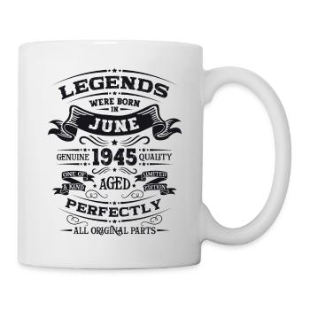 80th Birthday Original June 1945 Born 1945 - Mug - white - Right