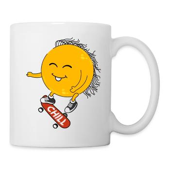 Sonne auf einem skateboard - Tasse - Weiß - Rechts