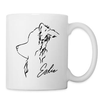 Américain Eskimo Chien Eskie Profil Chiens Wilsigns - Mug blanc - blanc - Droite