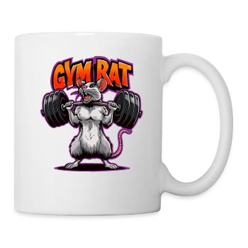 Gym Rat Kraftsport | Bodybuilder | Fitnesstrainer - Tasse - Weiß - Rechts