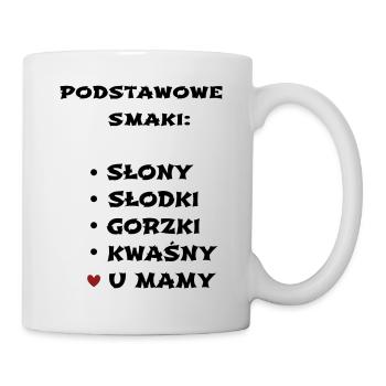 Geschmäcker bei Mama - Tasse - Weiß - Rechts