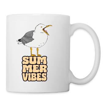 Möwe Summer Vibes - Tasse - Weiß - Rechts