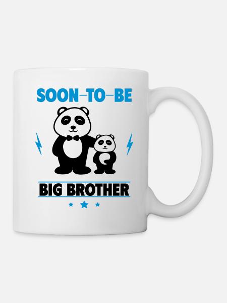 Bald großer Bruder: lustige und süße Ankündigung - Tasse - Weiß