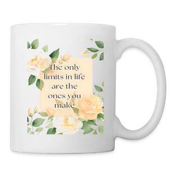 Floral pattern with saying - The Only limits in life - Mug - white - Right