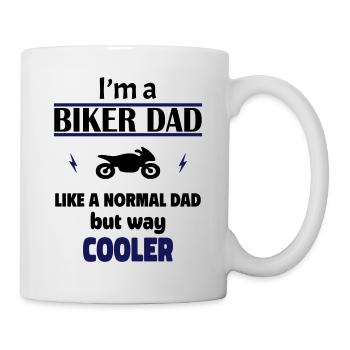 Ich bin ein Biker-Papa - Tasse - Weiß - Rechts