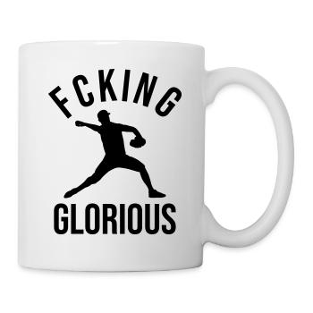 Baseball Pitcher Design Geschenk - Tasse - Weiß - Rechts