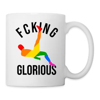 Fußball Fallrückzieher cooles Geschenk - Tasse - Weiß - Rechts