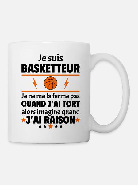 Je suis basketteur, basket, fête des pères, noël - Mug blanc - blanc