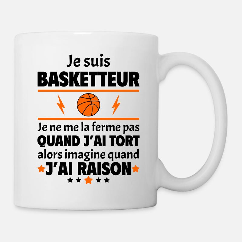 Je suis basketteur, basket, fête des pères, noël - Mug blanc - blanc