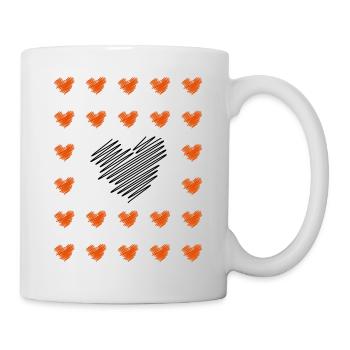 Hearts everywhere - Mug - white - Right